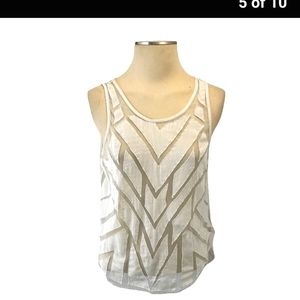 White Cotton/Mesh Top